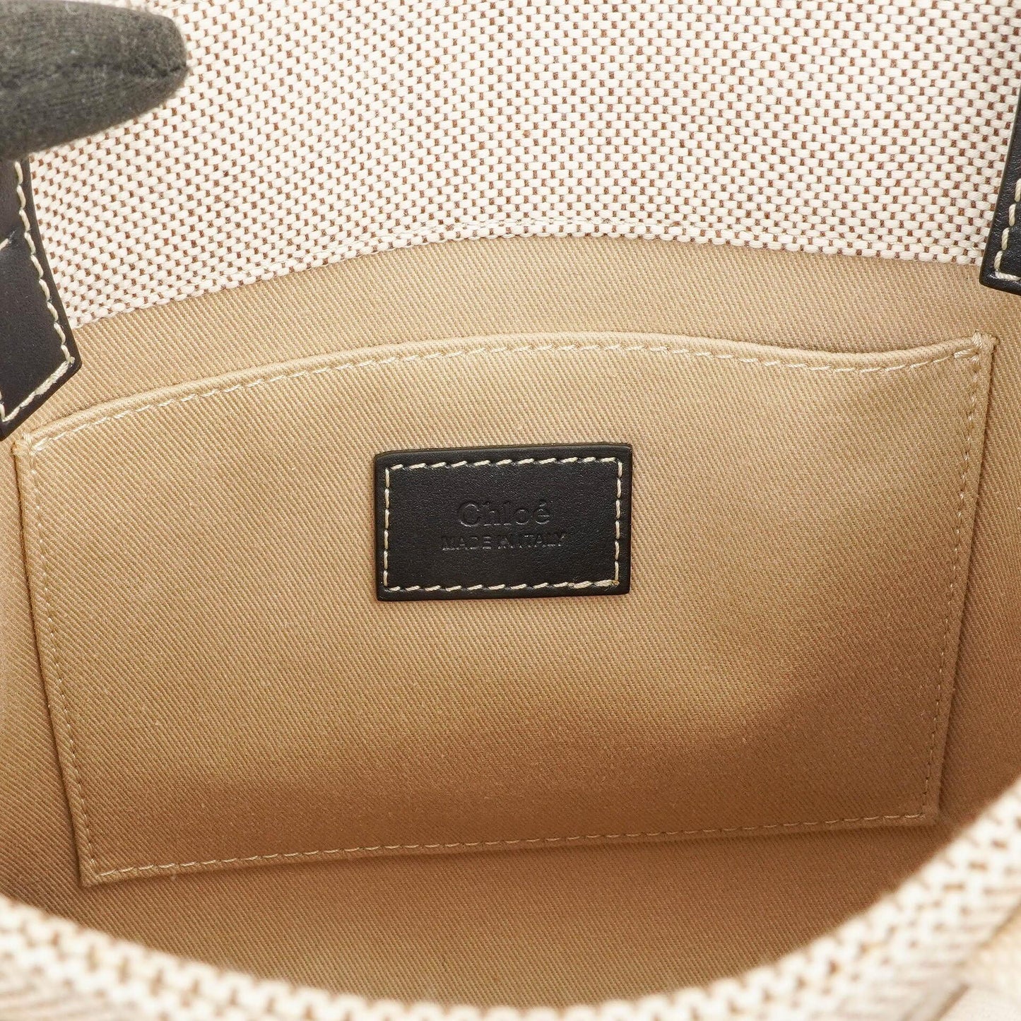 Chloé Kleine Woody Leinen Tote Bag
