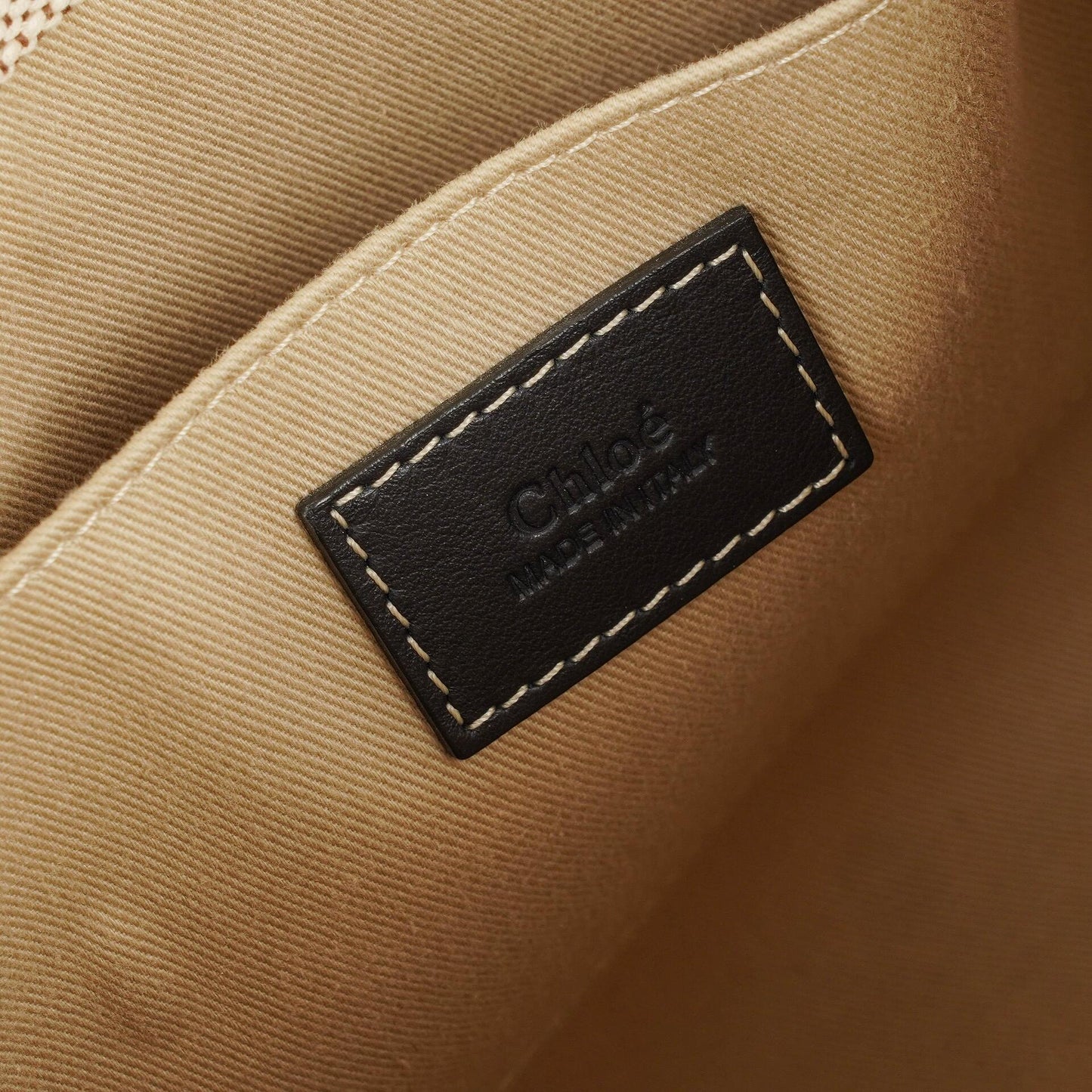 Chloé Small Woody Tote Bag aus Leinen
