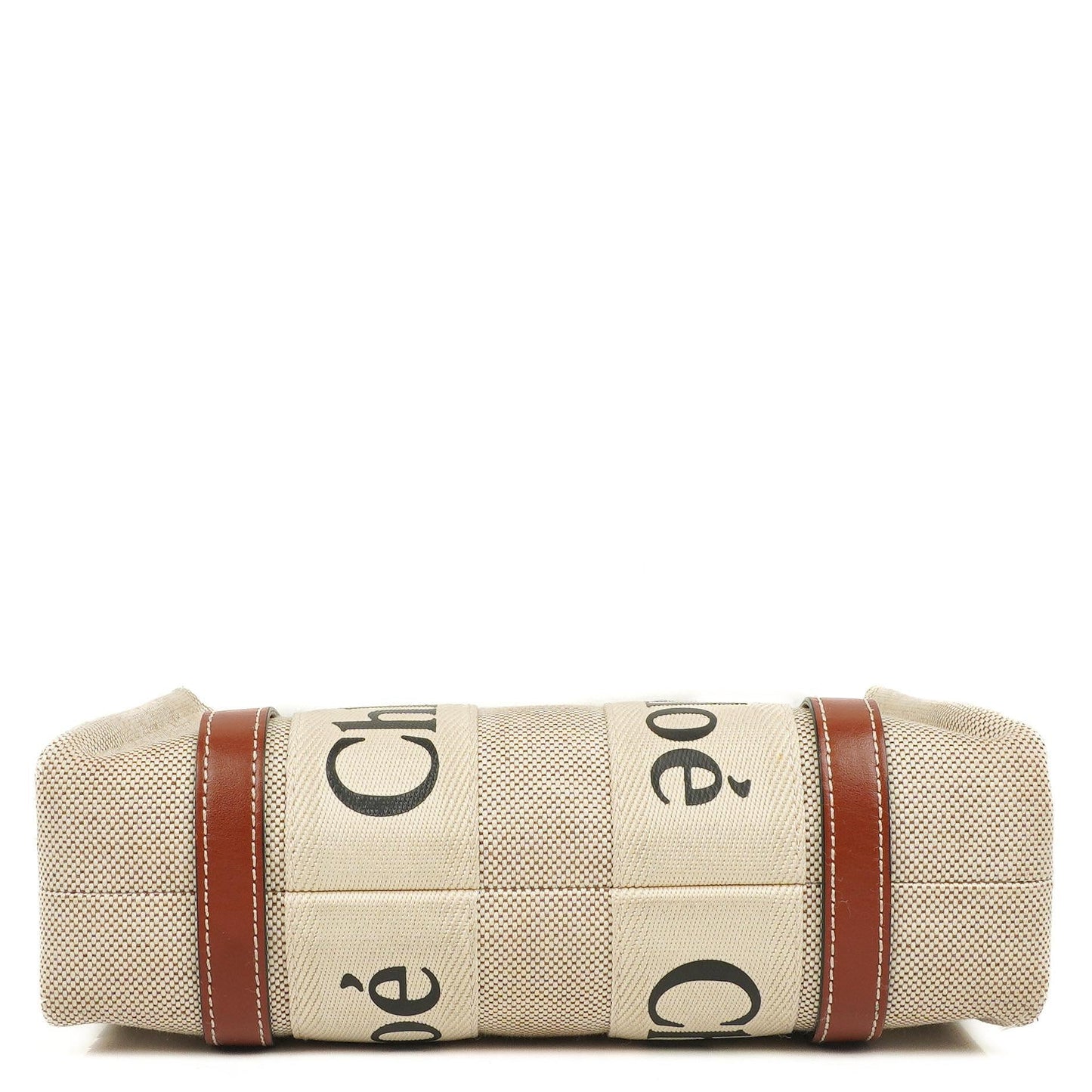 Chloé Kleine Woody Leinen Tote Bag Braun