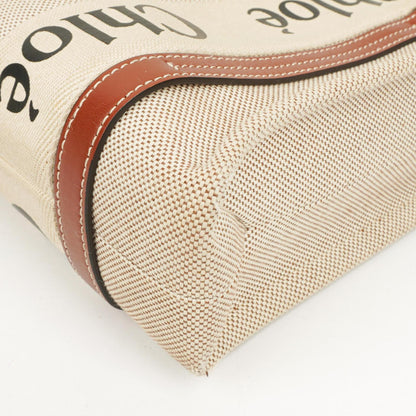 Chloé Kleine Woody Leinen Tote Bag Braun