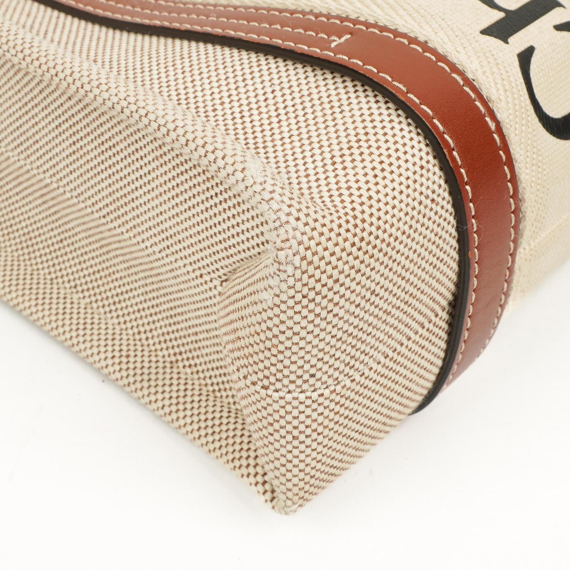 Chloé Kleine Woody Leinen Tote Bag Braun