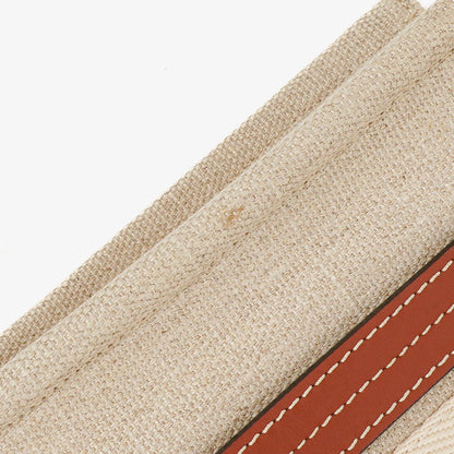 Chloe Kleine Woody Tragetasche aus Leinen in Braun