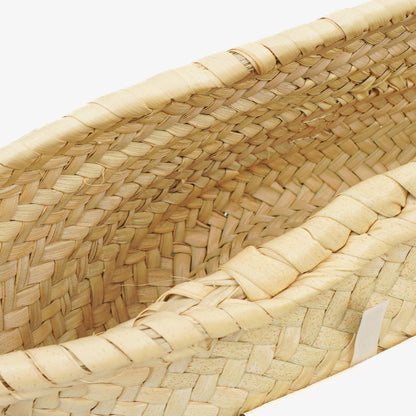 Chloe kleine Marcie Korbtasche aus geflochtenem Raffia und Leder in Weiß/Beige