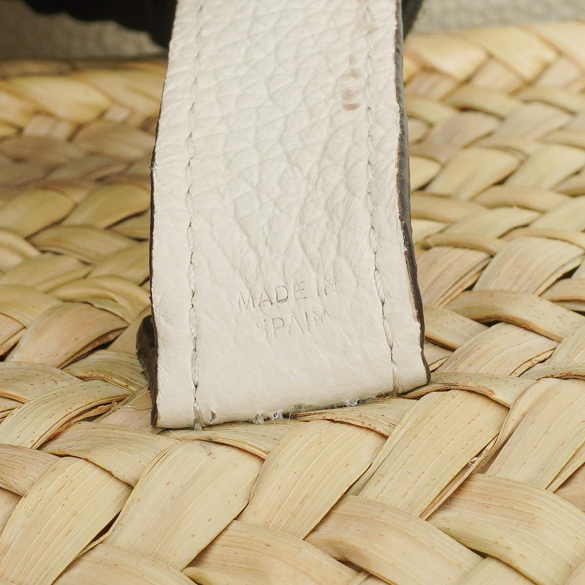 Chloe kleine Marcie Korbtasche aus geflochtenem Raffia und Leder in Weiß/Beige