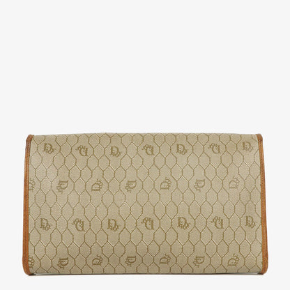 Christian Dior Ketten-Schultertasche mit Wabenmuster in Beige