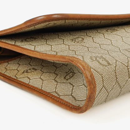 Christian Dior Ketten-Schultertasche mit Wabenmuster in Beige