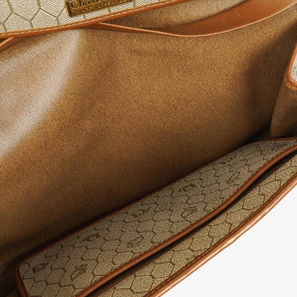 Christian Dior Ketten-Schultertasche mit Wabenmuster in Beige