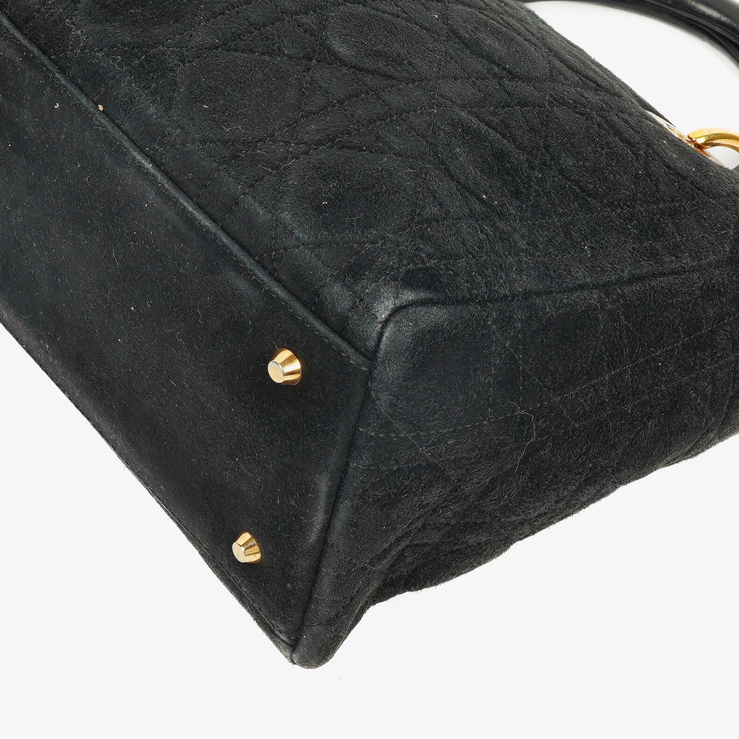 Christian Dior Lady Dior Tote Bag aus schwarzem Cannage-gestepptem Wildleder