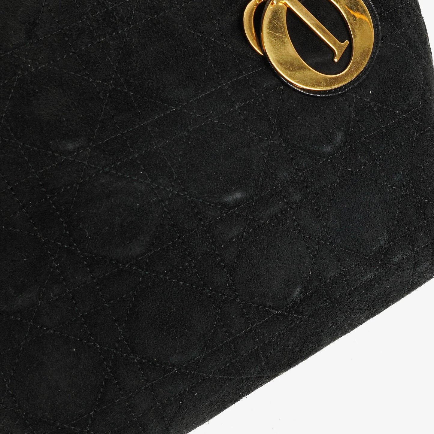 Christian Dior Lady Dior Tote Bag aus schwarzem Cannage-gestepptem Wildleder