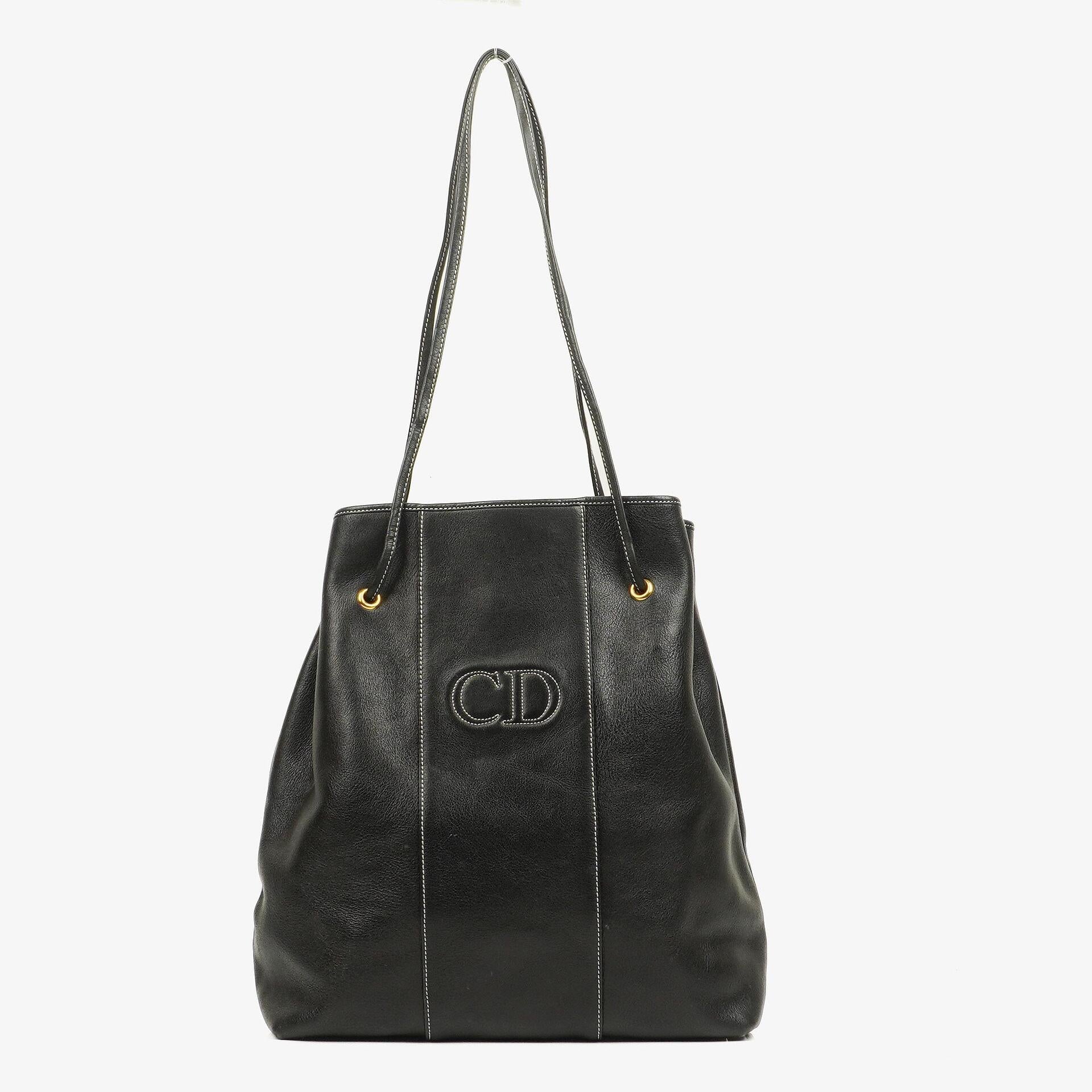 Christian Dior CD Logo Tote-Tasche mit Kordelzug