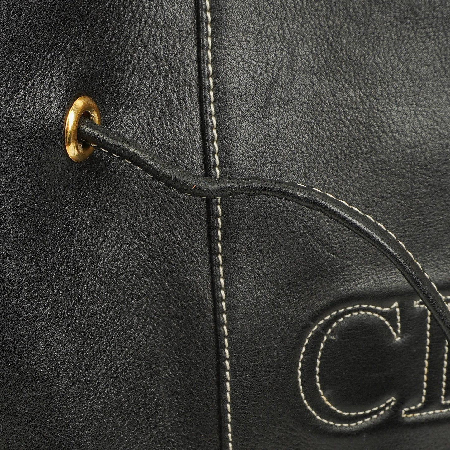 Christian Dior CD Logo Tote-Tasche mit Kordelzug