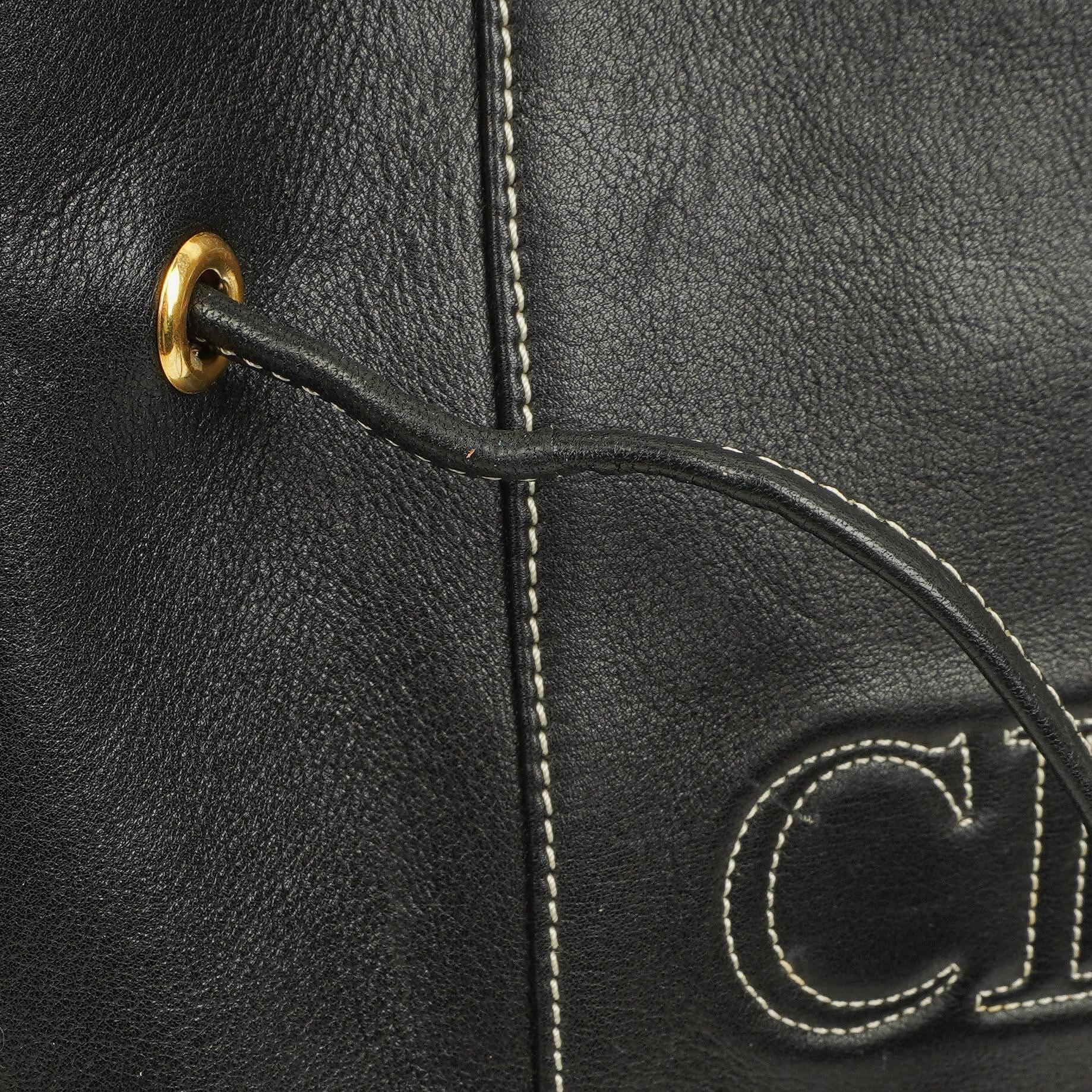 Christian Dior CD Logo Tote-Tasche mit Kordelzug