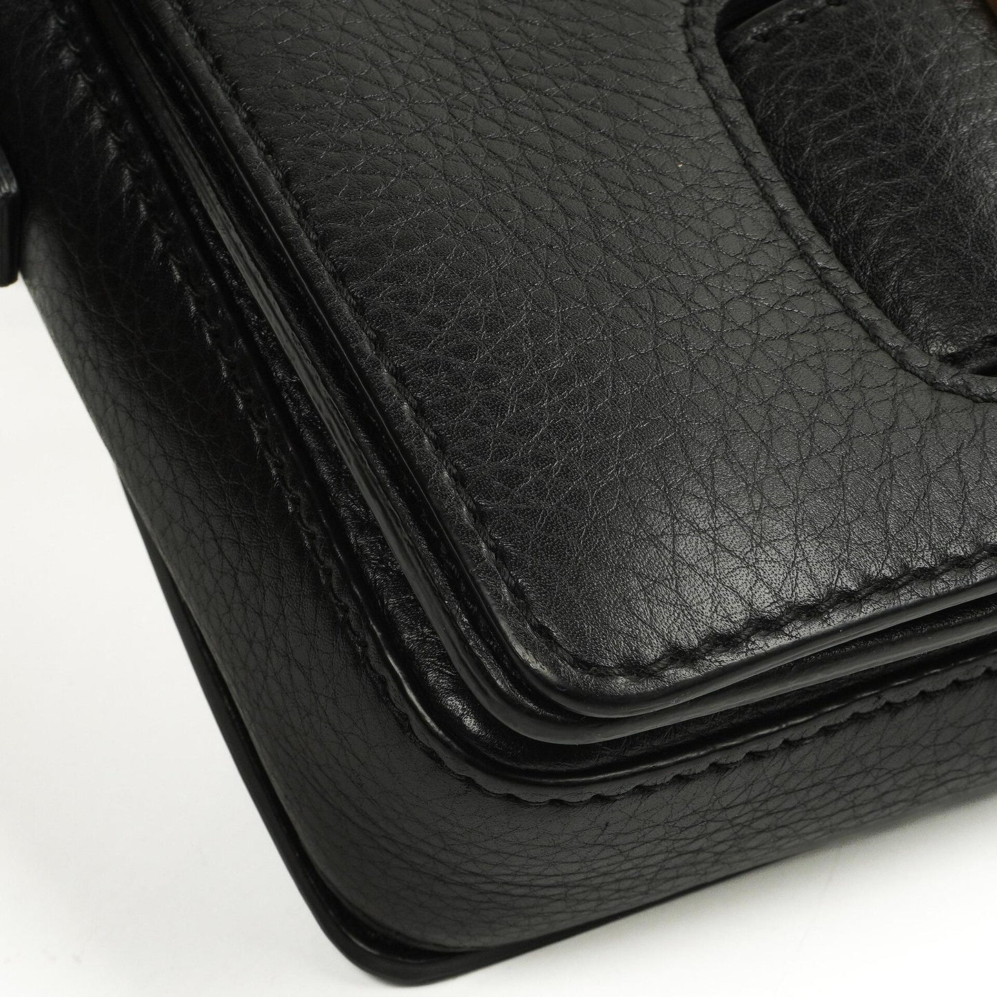 Christian Dior Dio(r)evolution Schwarze Genarbte Kalbsleder Klapptasche