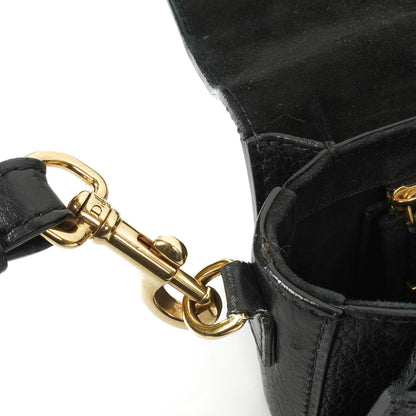 Christian Dior Dio(r)evolution Schwarze Genarbte Kalbsleder Klapptasche