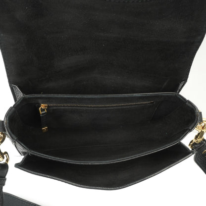 Christian Dior Dio(r)evolution Schwarze Genarbte Kalbsleder Klapptasche