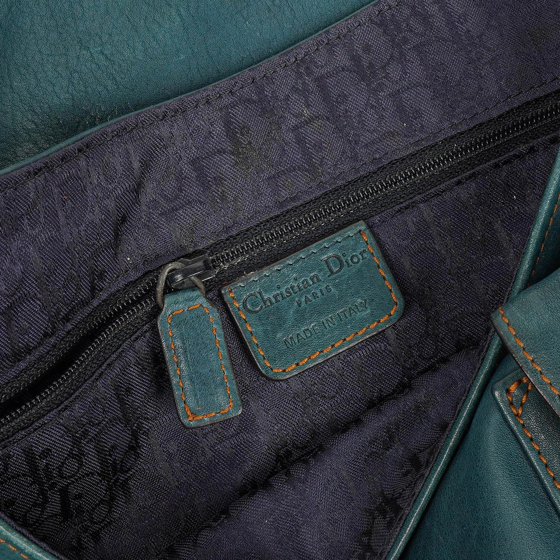 Christian Dior Gaucho Doppelsatteltasche Mittelgroß aus Kalbsleder