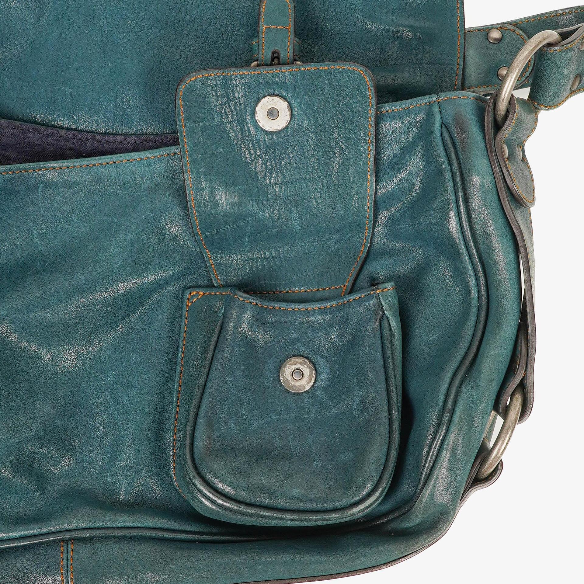 Christian Dior Gaucho Doppelsatteltasche Mittelgroß aus Kalbsleder