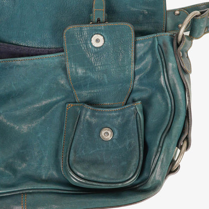 Christian Dior Gaucho Doppelsatteltasche Mittelgroß aus Kalbsleder