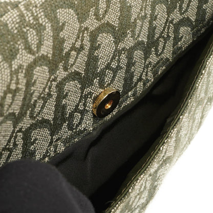 Christian Dior Double Saddle Tasche aus grünem Monogram Jacquard