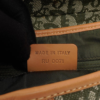 Christian Dior Double Saddle Tasche aus grünem Monogram Jacquard
