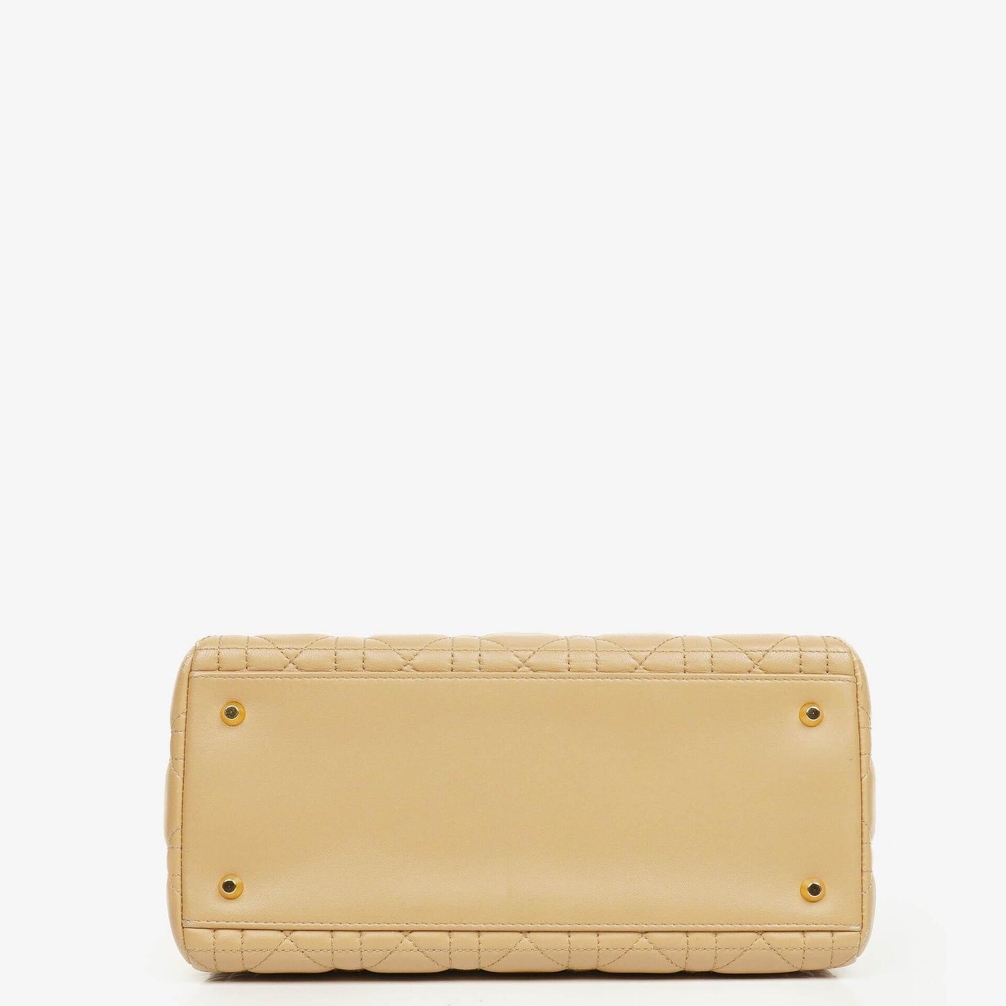Christian Dior Lady Dior Tasche aus beigem Cannage-Steppleder