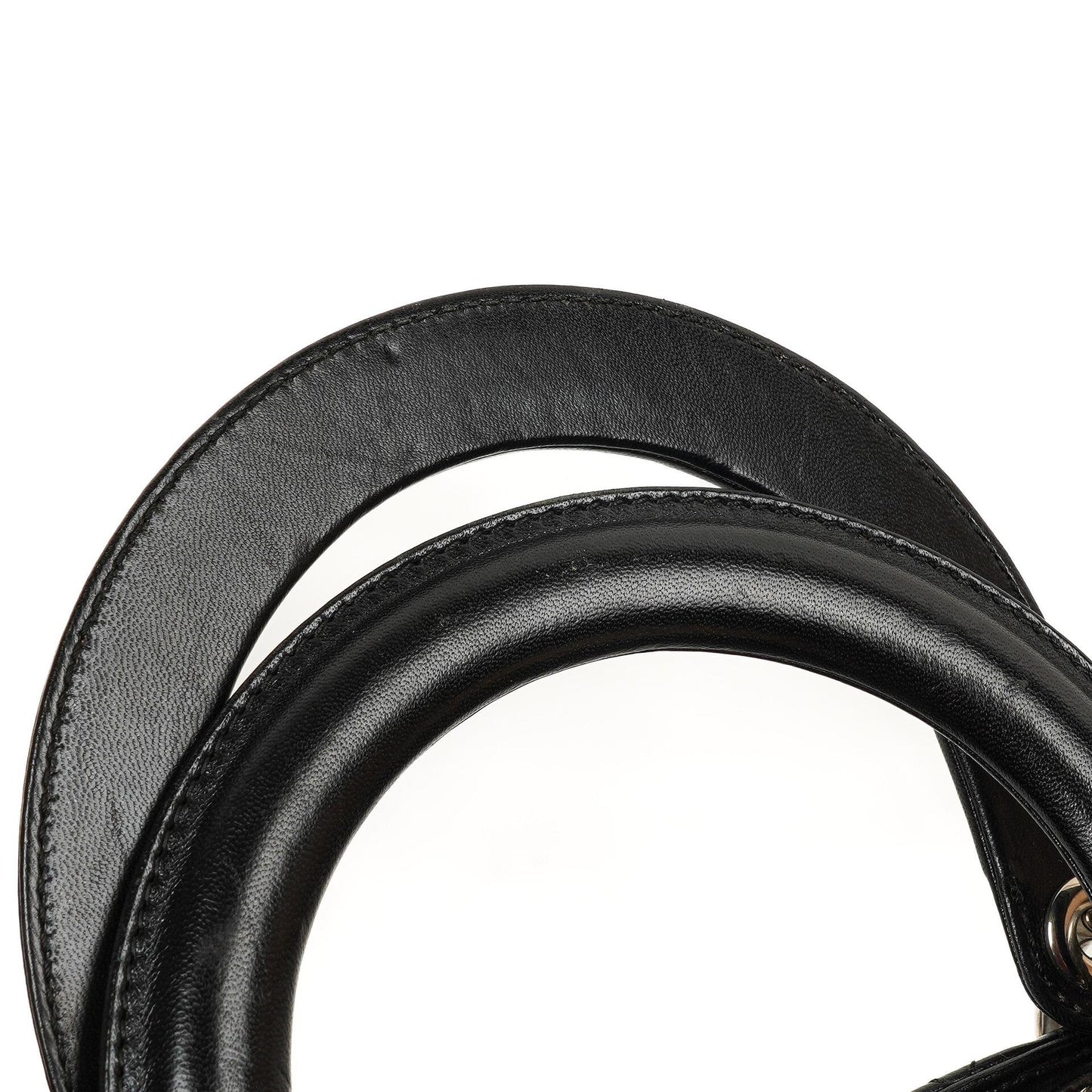 Christian Dior Große Lady Dior Schwarze Cannage Gestepptes Lammleder Handtasche, 2010