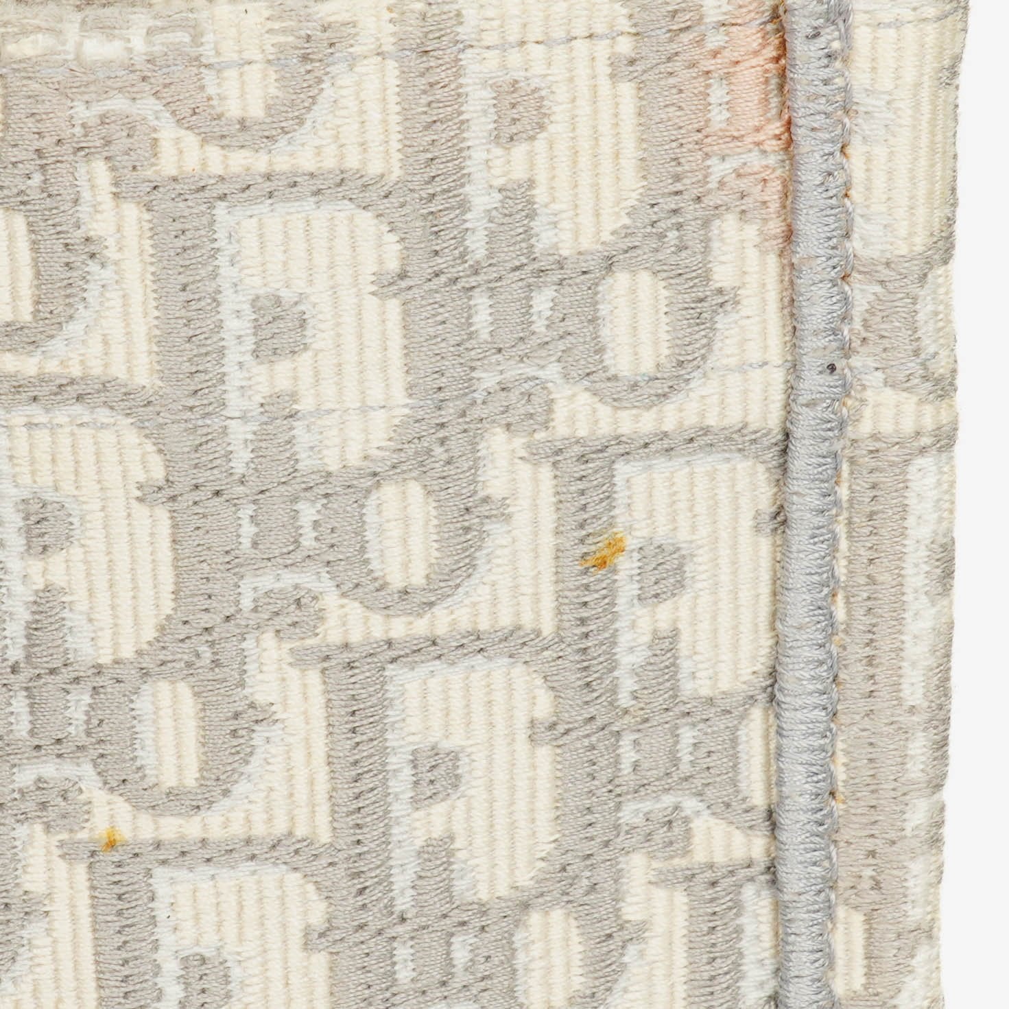 Christian Dior Book Tote Medium mit Oblique-Stickerei in Ecru und Grau