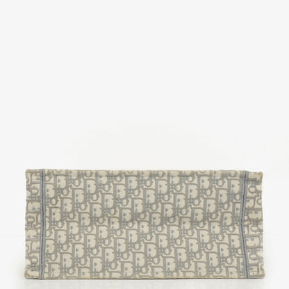 Christian Dior Book Tote Medium mit Oblique Stickerei in Ecru und Grau