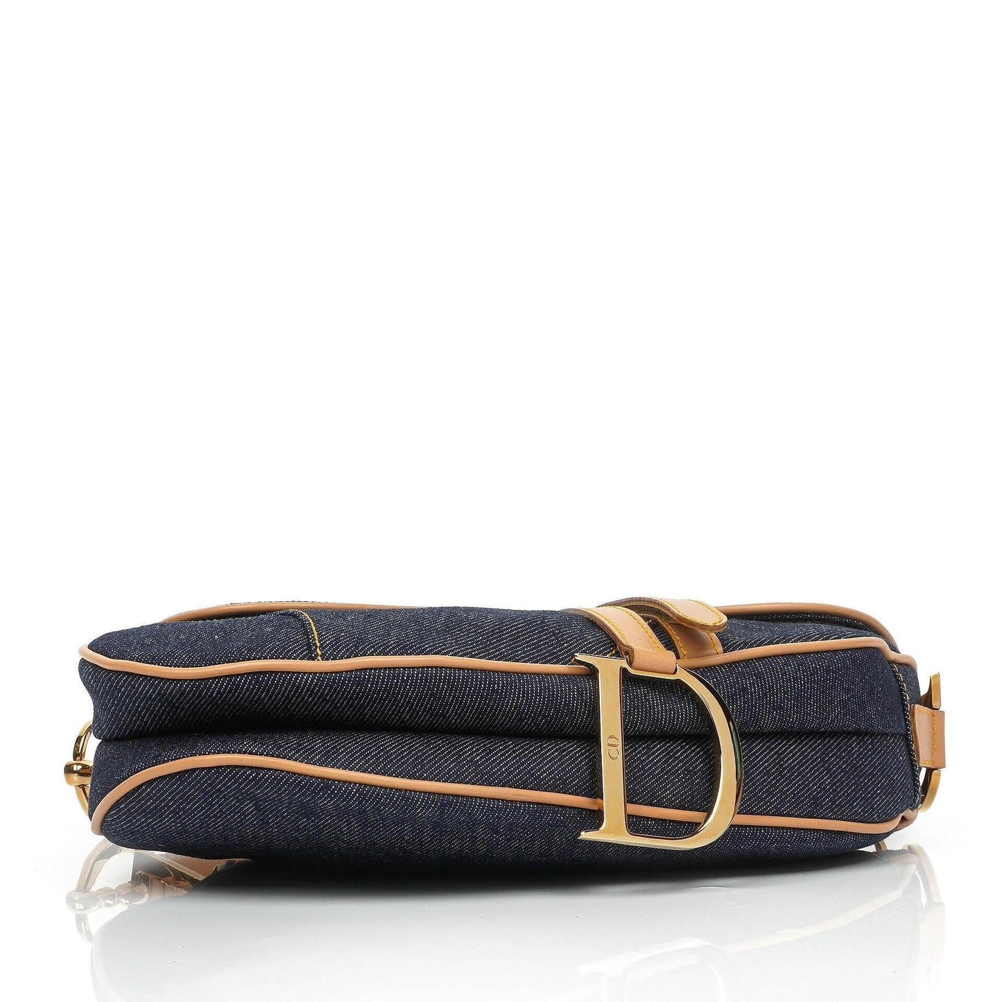 Christian Dior Medium Saddle Tasche aus blauem Denim