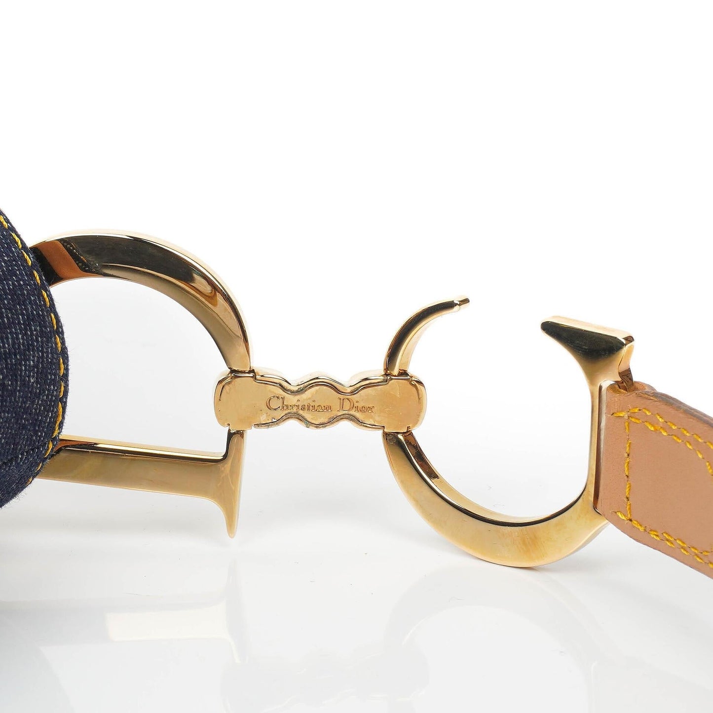 Christian Dior Medium Saddle Tasche aus blauem Denim