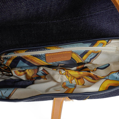 Christian Dior Medium Saddle Tasche aus blauem Denim