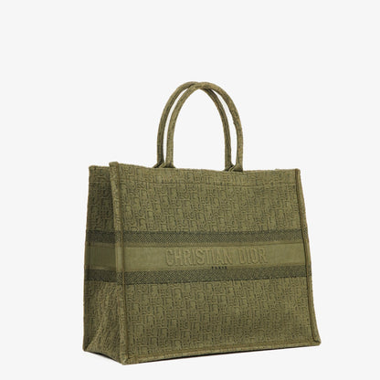 Christian Dior Book Tote aus grünem Oblique Denim