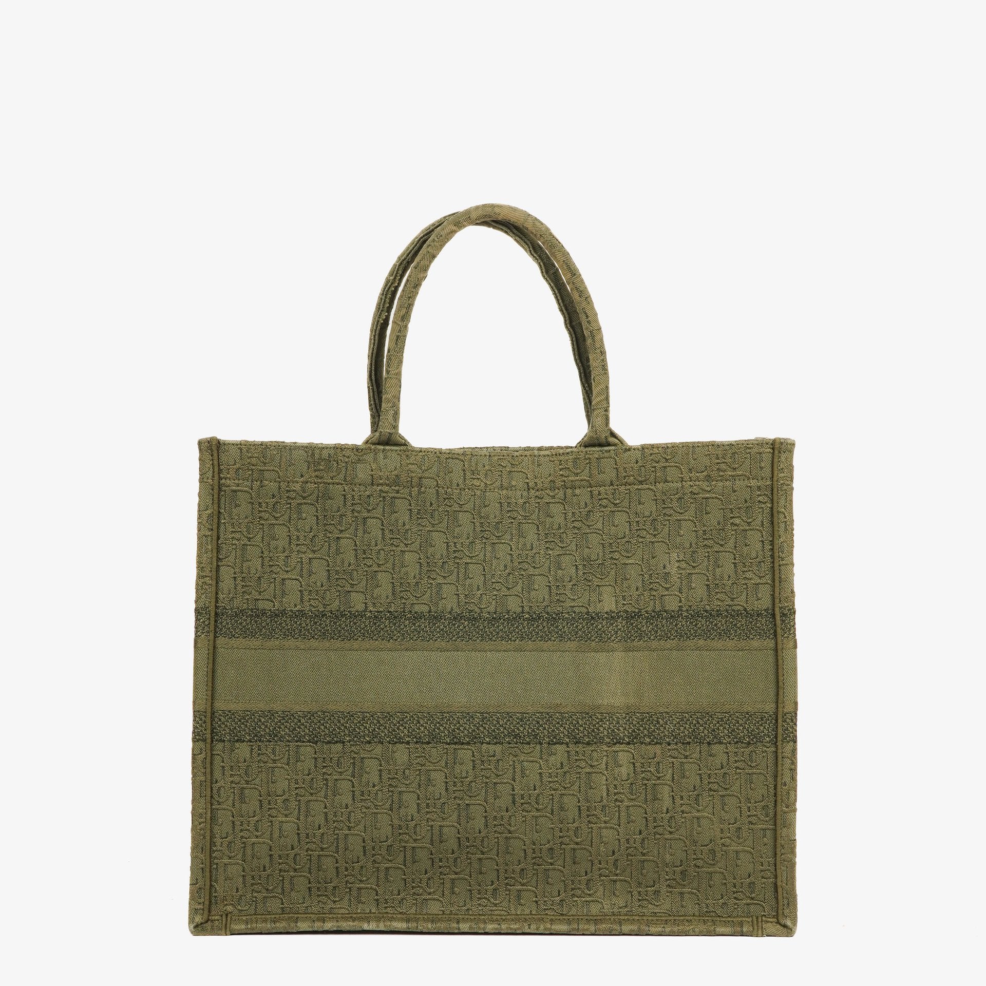 Christian Dior Book Tote aus grünem Oblique Denim
