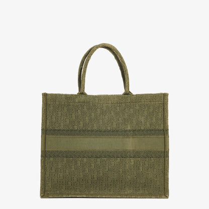 Christian Dior Book Tote aus grünem Oblique Denim