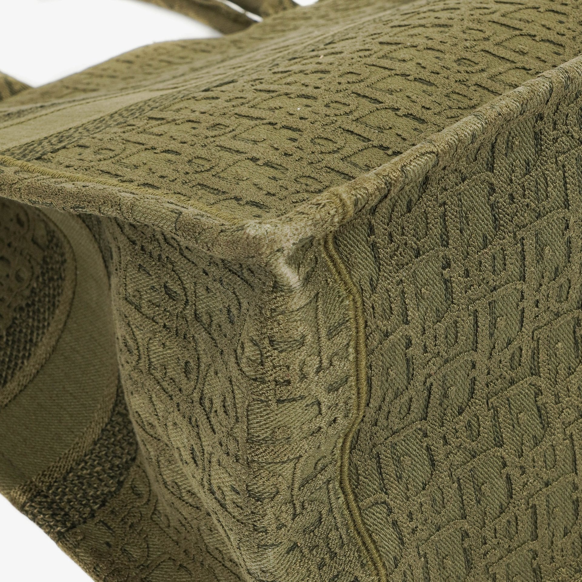 Christian Dior Book Tote aus grünem Oblique Denim