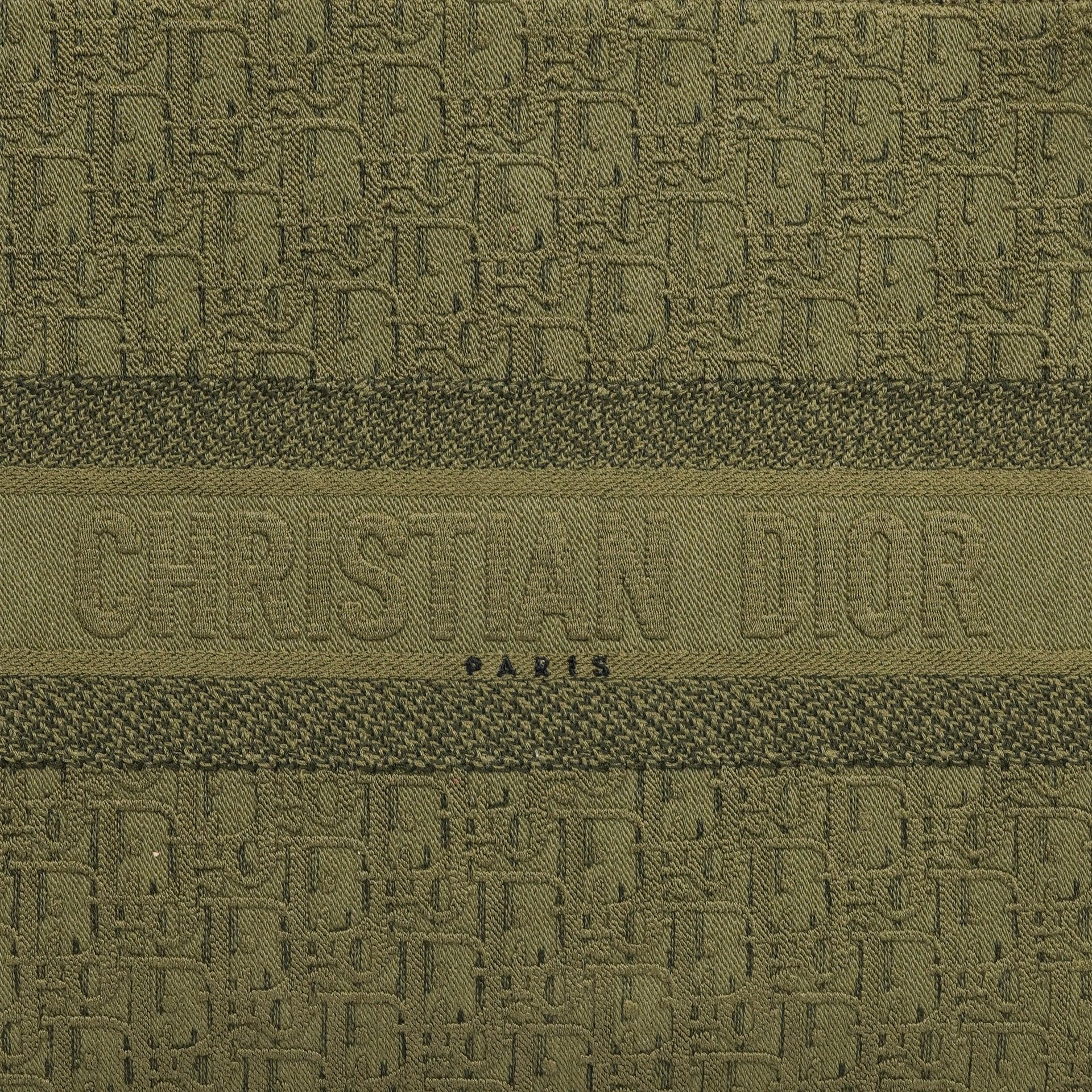 Christian Dior Book Tote aus grünem Oblique Denim