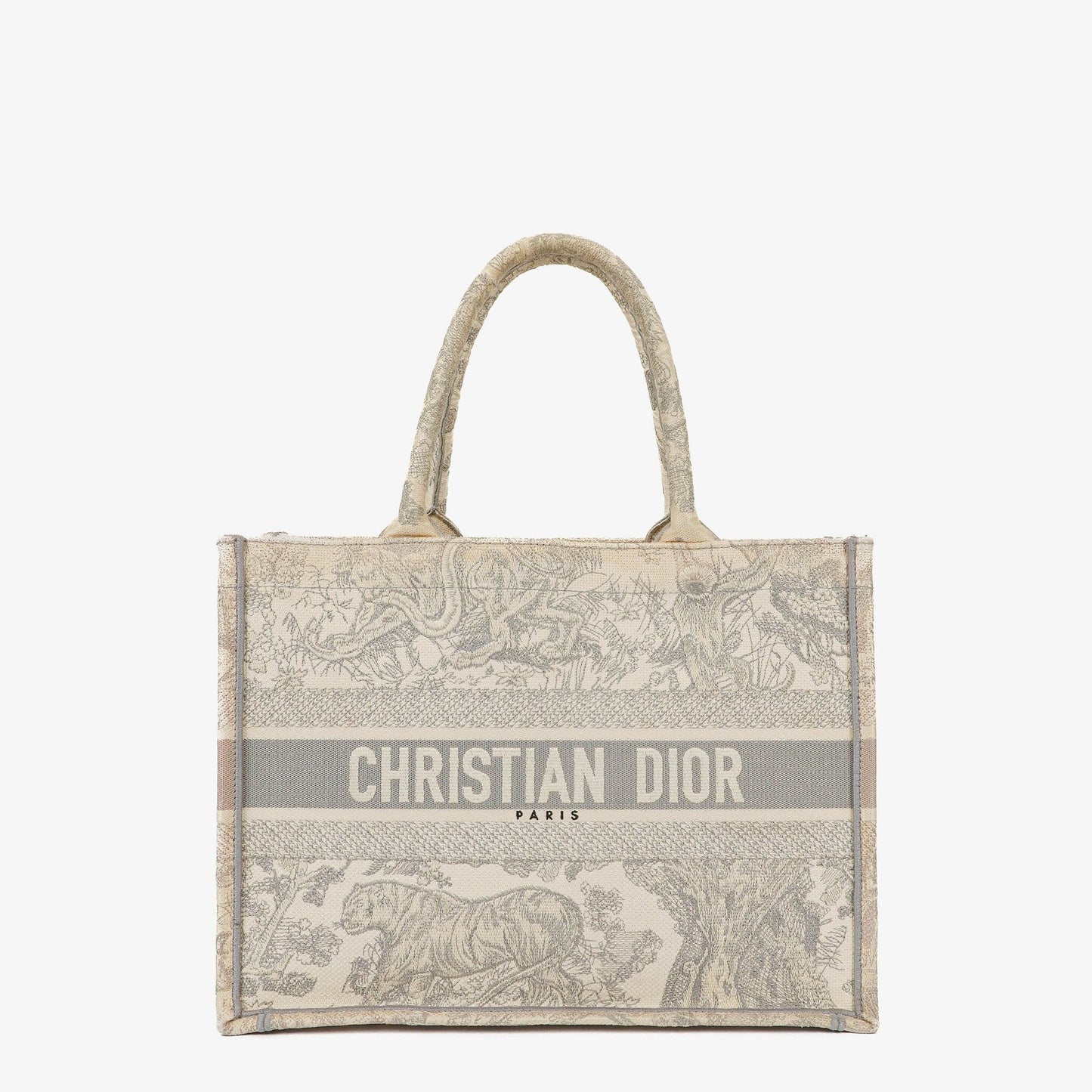 Christian Dior Book Tote Tasche mit Toile de Jouy