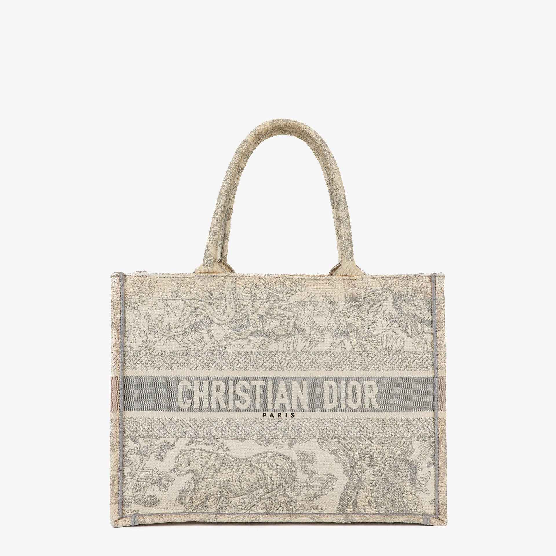 Christian Dior Book Tote Tasche mit Toile de Jouy