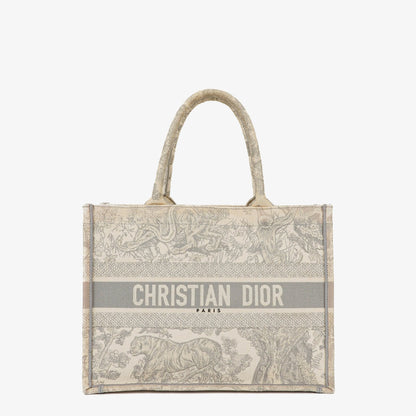 Christian Dior Book Tote Tasche mit Toile de Jouy