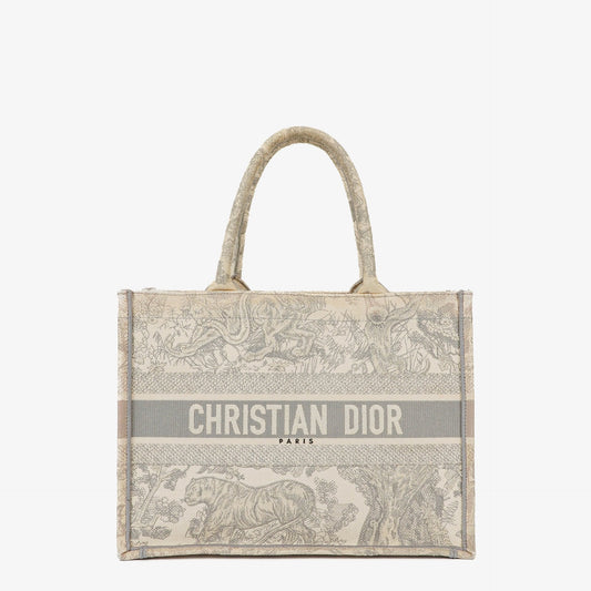 Christian Dior Book Tote Tasche mit Toile de Jouy