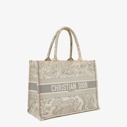 Christian Dior Book Tote Tasche mit Toile de Jouy