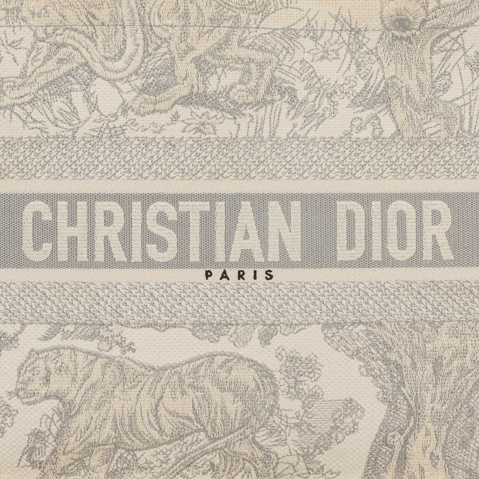 Christian Dior Book Tote Tasche mit Toile de Jouy