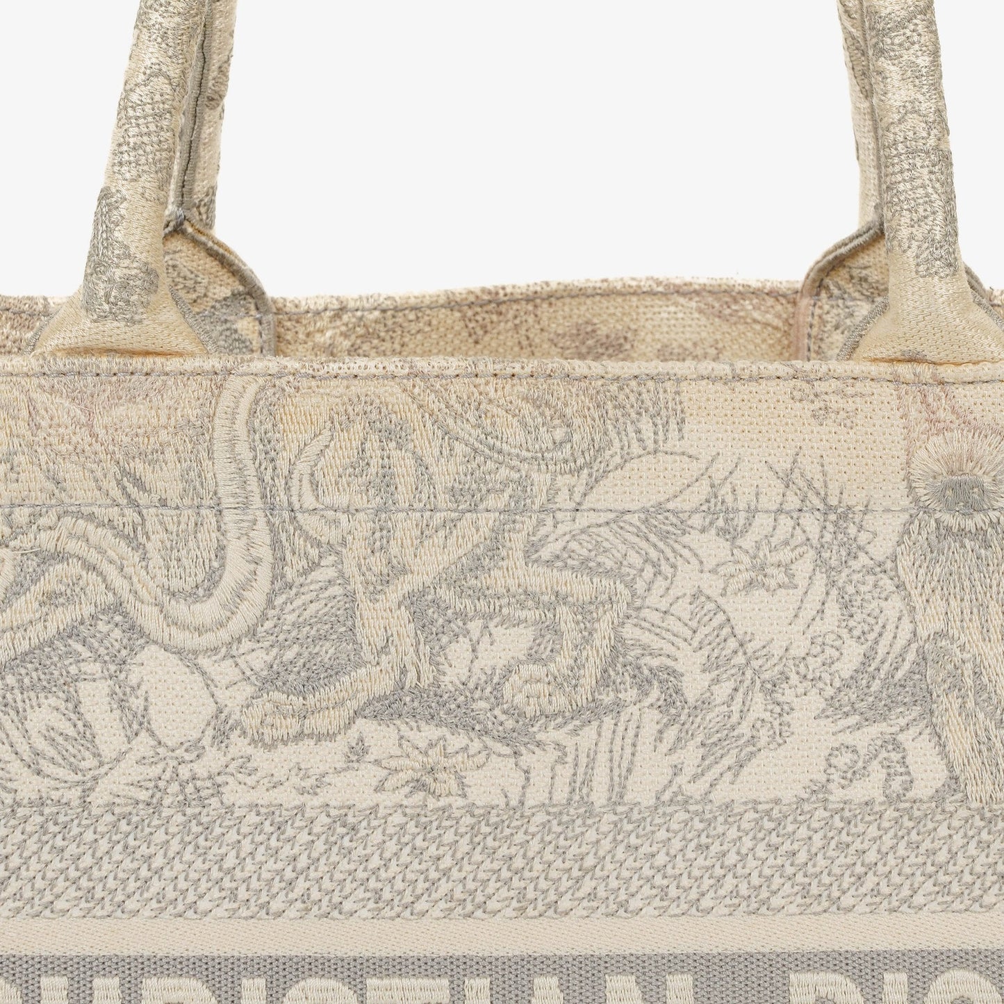 Christian Dior Book Tote Tasche mit Toile de Jouy
