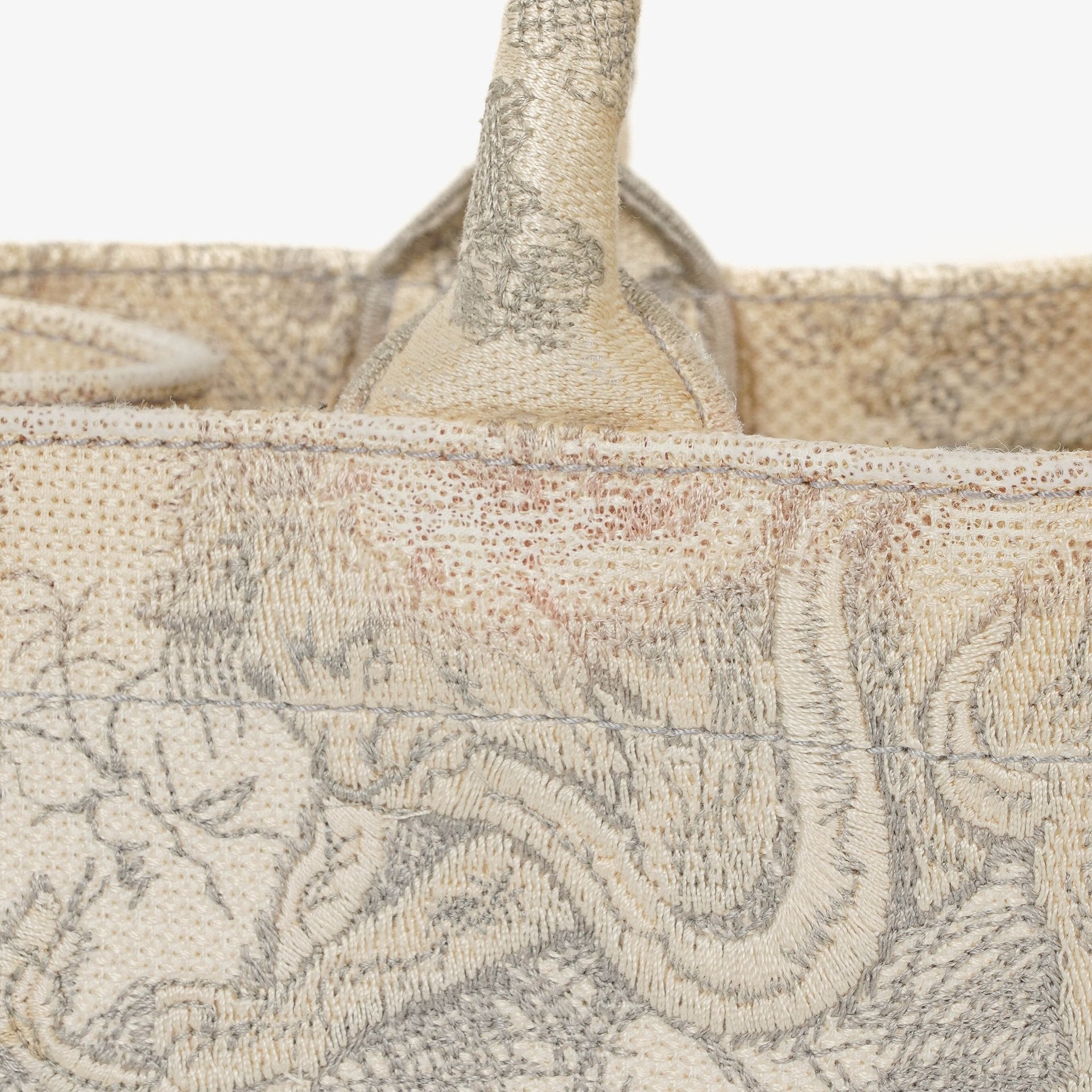 Christian Dior Book Tote Tasche mit Toile de Jouy