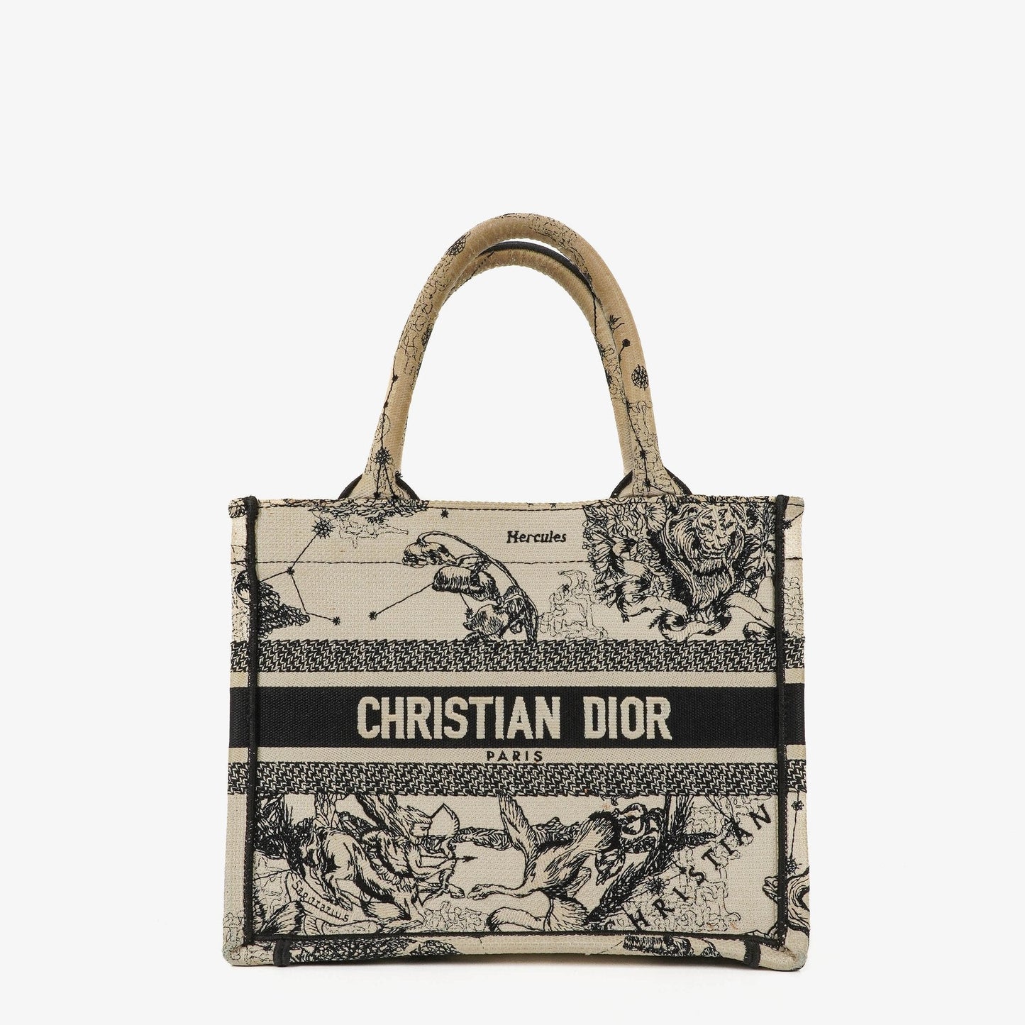 Christian Dior Book Tote Zodiac aus Toile de Jouy
