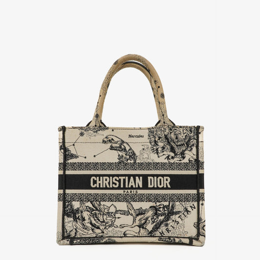 Christian Dior Book Tote Zodiac aus Toile de Jouy