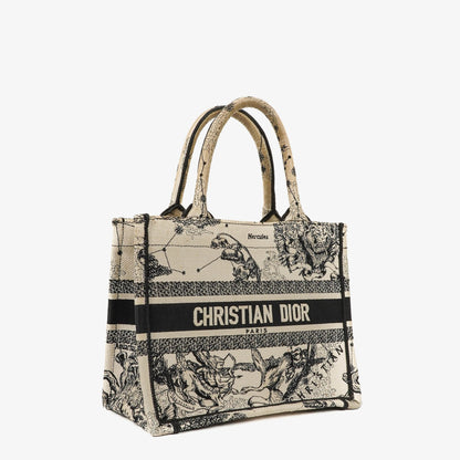 Christian Dior Book Tote Zodiac aus Toile de Jouy