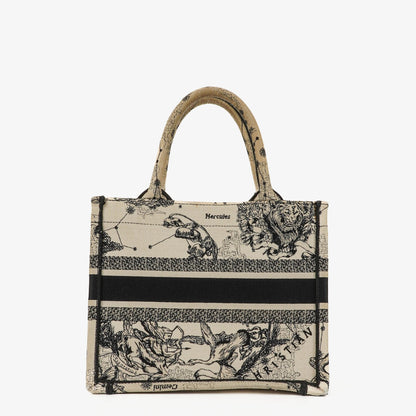 Christian Dior Book Tote Zodiac aus Toile de Jouy