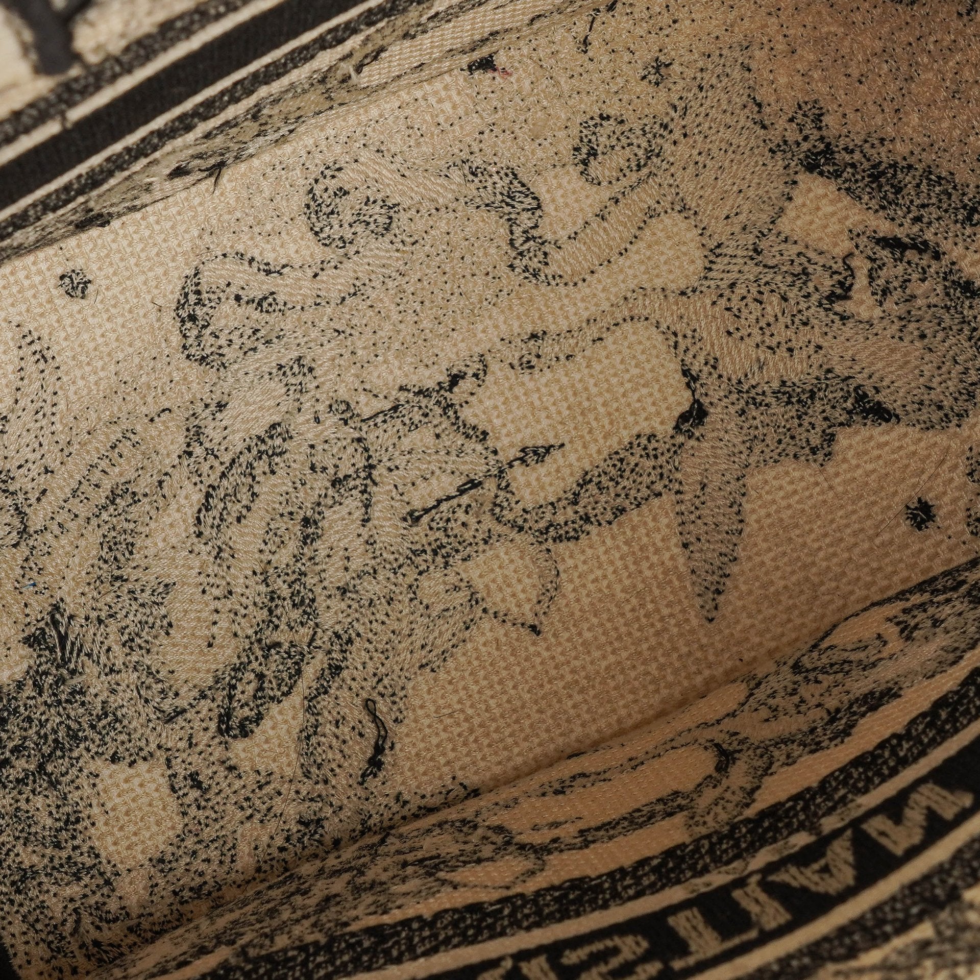 Christian Dior Book Tote Zodiac aus Toile de Jouy