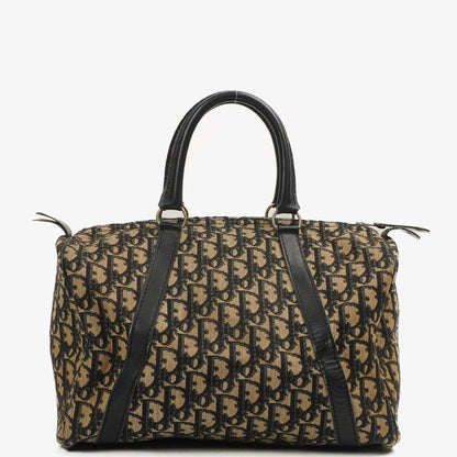 Christian Dior Trotter 30 Vintage Beige/Navy Boston Tasche